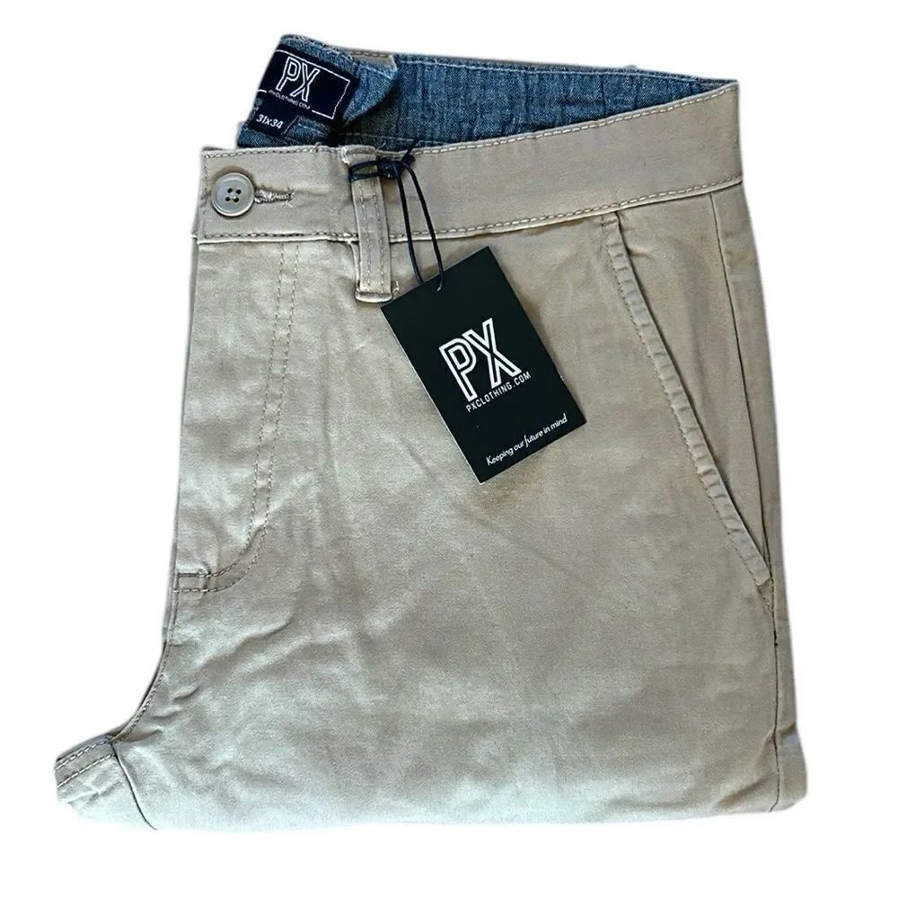 NEW PX Mens Straight Fit Chinos